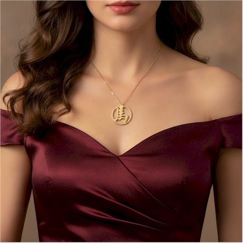 (image for) Chinese Calendar Gold Pendant - Horse