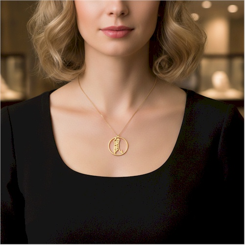 (image for) Chinese Calendar Gold Pendant - Rat