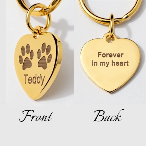 (image for) PVD Gold Heart Memorial Pendant