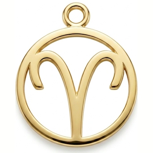 (image for) Aries 9ct Gold Pendant - 20mm