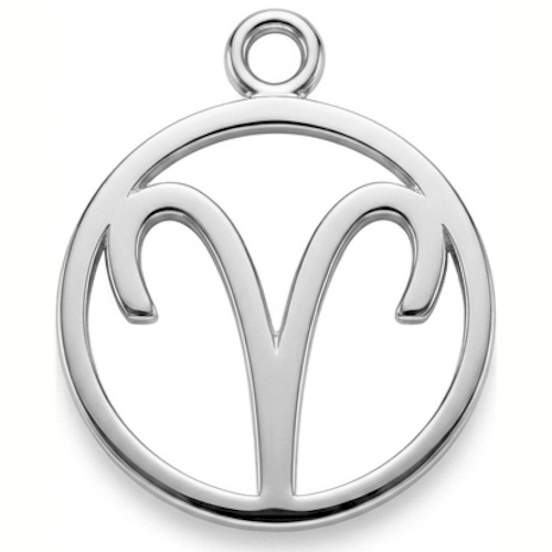 (image for) Aries Sterling Silver Pendant - 20mm