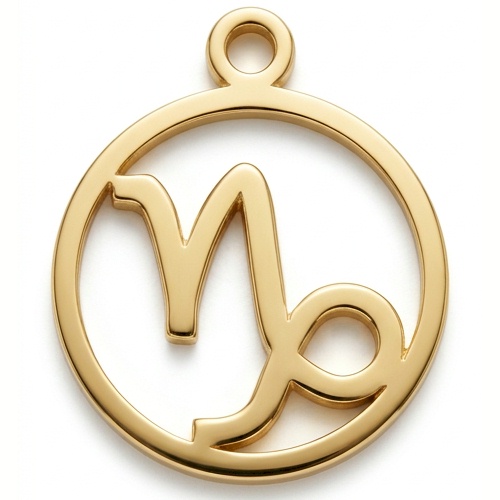 (image for) Capricorn 9-ct Gold Pendant - 20mm