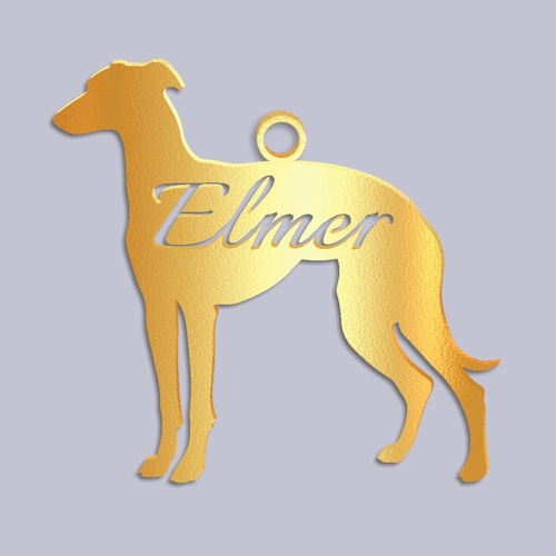 (image for) 9 Carat Gold Silhouette Pet Name Charm