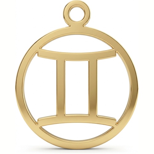 (image for) Gemini 9-ct Gold Pendant - 20mm