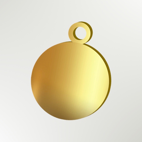 (image for) Round 9 Carat Gold Pendant - 20mm