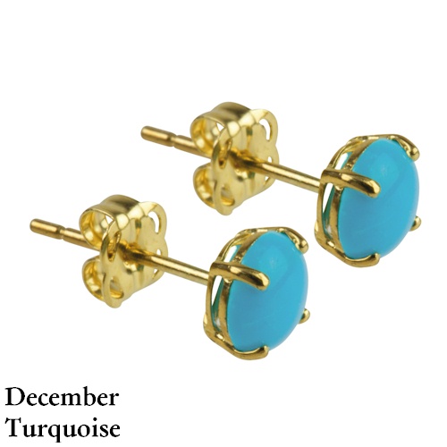 (image for) 9ct Gold Birthstone Earrings - December