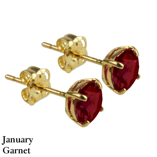 (image for) 9ct Gold Birthstone Earrings - January