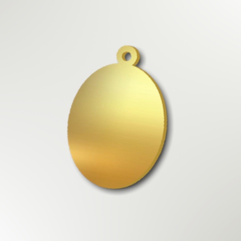 (image for) Oval 9 Carat Gold Pendant - 20mm