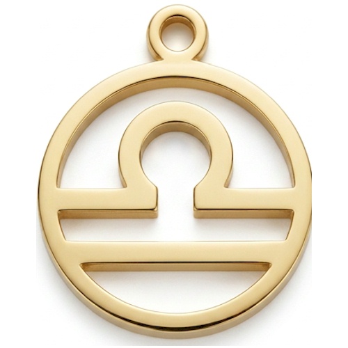 (image for) Libra 9-ct Gold Pendant - 20mm