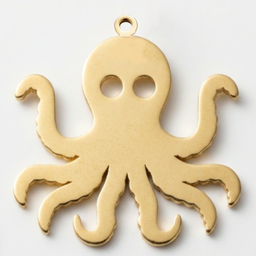 (image for) 9 Carat Gold Octopus Charm
