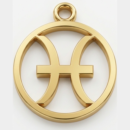 (image for) Pisces 9-ct Gold Pendant - 20mm