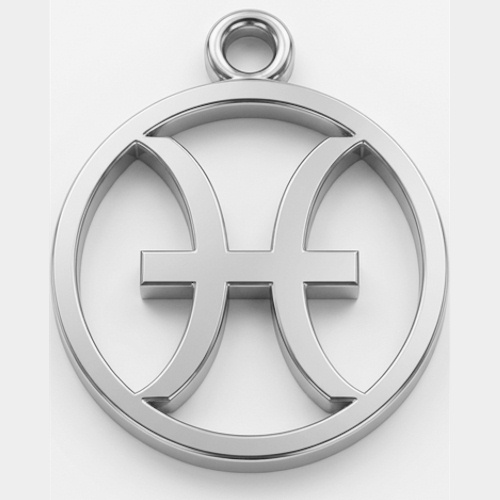 (image for) Pisces Sterling Silver Pendant - 20mm
