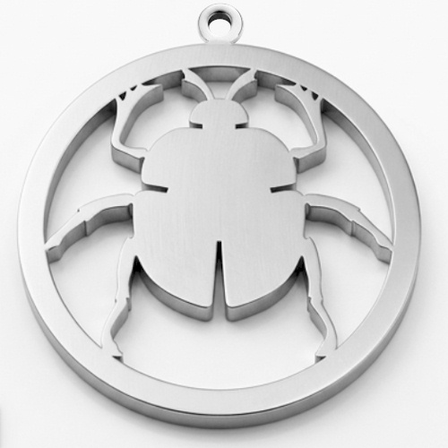 (image for) Sterling Silver Scarab Charm