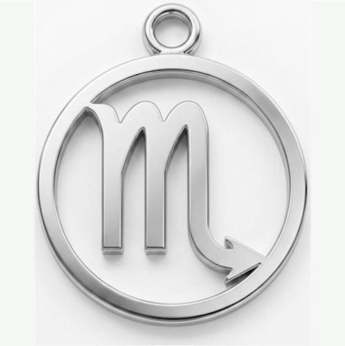 (image for) Scorpio Sterling Silver Pendant - 20mm