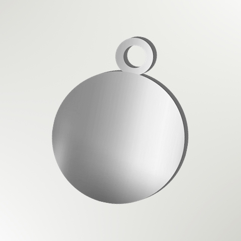 Round Sterling Silver Pendant - 20mm (image for) Round Sterling Silver Pendant - 20mm