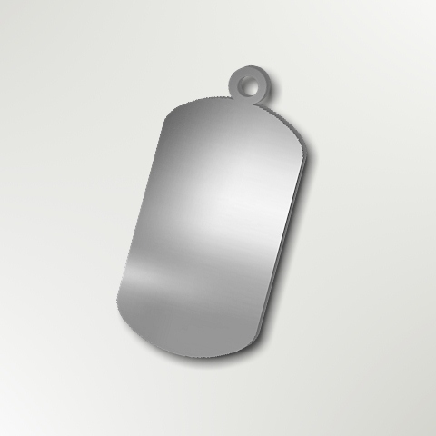 Dogtag Sterling Silver Pendant - 20mm (image for) Dogtag Sterling Silver Pendant - 20mm