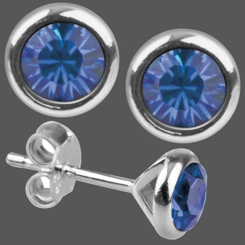 (image for) Silver Birthstone Earrings - September
