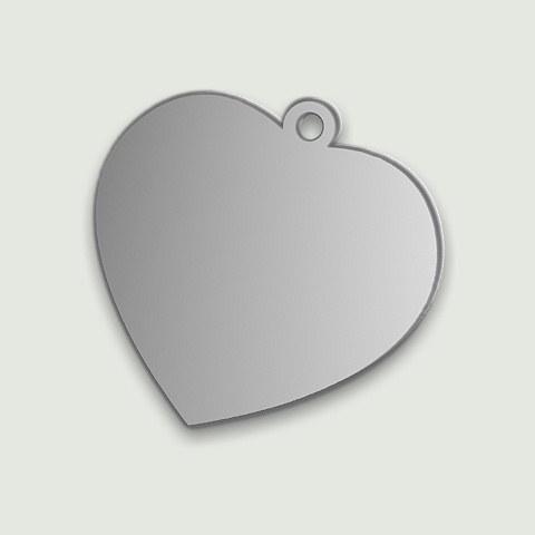 (image for) Heart Sterling Silver Pendant - 22mm