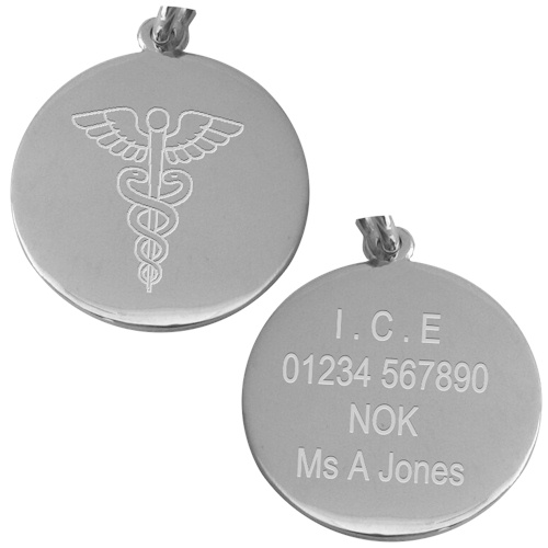 Medical Alert Silver Style-A - 22mm (image for) Medical Alert Silver Style-A - 22mm