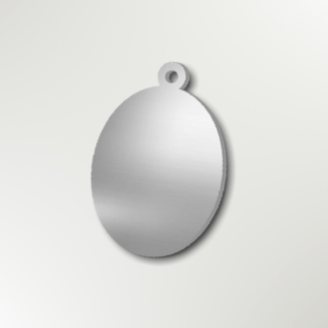 Oval Sterling Silver Pendant - 20mm (image for) Oval Sterling Silver Pendant - 20mm