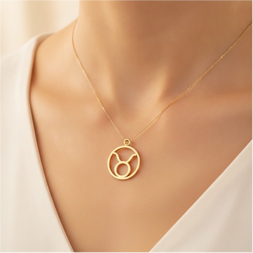 (image for) Taurus 9-ct Gold Pendant - 22mm