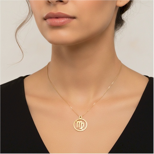 (image for) Virgo 9-ct Gold Pendant - 22mm